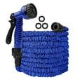 thumbnail image 1 of Manguera de agua flexible expandible para jardín de 50 pies Manguera de agua expandible para jardín con boquilla de rociado de 7 configuraciones, color azul, 1 of 5