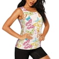 thumbnail image 2 of Lsque Retro Colorful Butterfly Printed Workout Tank Tops for Women, Athletic Sports Tank Tops, Compression Sleeveless Dry Fit Shirts,Sleeveless Yoga Shirt-XX-Large, 2 of 9