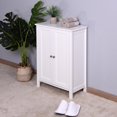 thumbnail image 2 of SamyoHome White Wooden Accent Storage Cabinet, Bathroom Floor Cabinet, Free Standing Kitchen Sideboard Buffet Cupboard for Entryway Living Room, 2 of 11