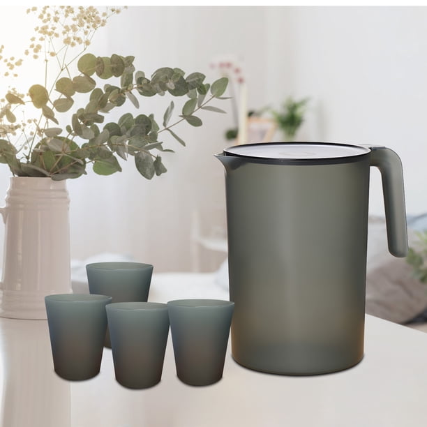 Jarra De Agua De Plstico De Gran Capacidad, 2 Litros De Vidrio, Tapa Hermtica Infusor De Frutas, Diseo Moderno Para La Cocina, Ideal Para El Hogar Oficina, Dispensador De Jugos, UKHBMC