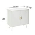 thumbnail image 4 of Dextrus Modern White Sideboard Buffet Cabinet Accent Cabinet with Adjustable Shelf for Living Room, 4 of 10