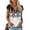 White tops womens, variant on Wenini Womens Blouses and Tops Dressy Fashion Keyhole Loose Fit Breathable Tshirts Summer Striped Print Short Sleeve V-Neck Casual Shirts Brown l