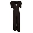 thumbnail image 5 of Women's Plus Size Wide Leg Jumpsuit - Solid Color, Short Sleeve, Fashionable & Elegant, All-Season Fit - S-XXXL, 5 of 5