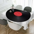 thumbnail image 2 of Vinyl Record Tablecloth 60x84 Inch Rectangular Music Disk Modern Classic Oblong Table Cloth Kitchen Table Decorations for Home Dinner Party, 2 of 6