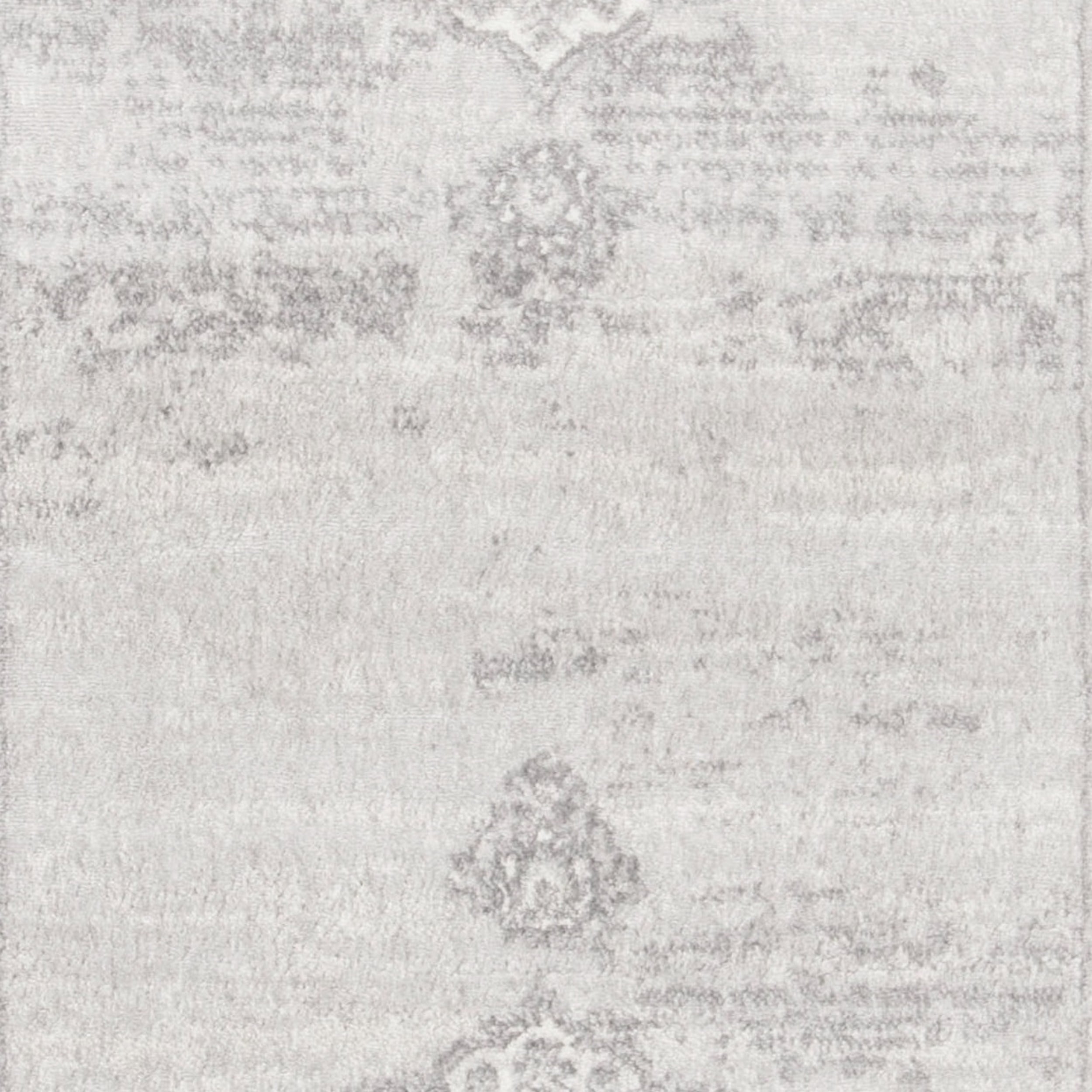 SAFAVIEH Brentwood Dimitri Floral Bordered Runner Rug, 2' x 20', Grey/Ivory