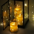 Ceestyle Flickering Flameless Candle Builtin Star String,Unbreakable