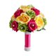 thumbnail image 1 of Artificial Colorful Rose Wedding Bridal Bouquet Romantic Bride Holding Flowers DIY Bridesmaid Bouquets Valentine's Day Decoration, 1 of 4