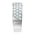 thumbnail image 4 of Wellingsale Ladies Solid 14k White Gold Polished CZ Cubic Zirconia Pave Wedding Band - Size 4.5, 4 of 6