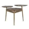 thumbnail image 2 of SAFAVIEH Ian 3 Circle Contemporary Retro Accent Table, Rustic Honey/Gold, 2 of 7
