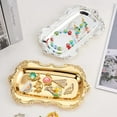 thumbnail image 7 of Silver Rectangular Ottoman Tray European Metal Tray for Holding Bathroom Appliances Shower GelTowelor Holding Handmade Supplies Such as Beads Jewelry Metal fillers etc., 7 of 7