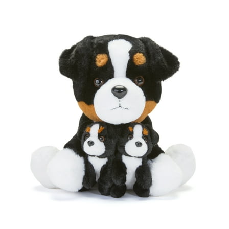 Hugs and Cuddles™ Fluffy Fam 10” Bernese Dog Mommy and Babies Plush Set
