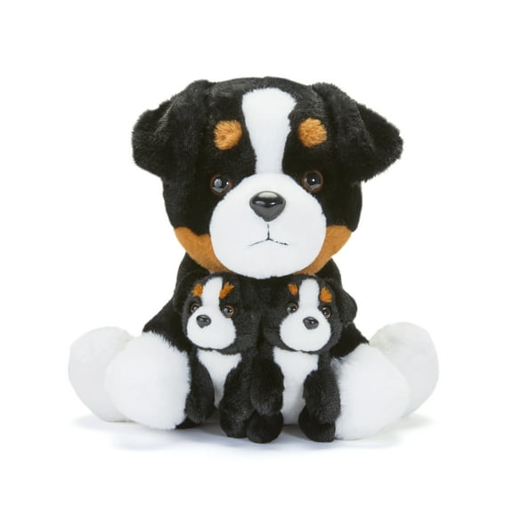 Hugs and Cuddles™ Fluffy Fam 10” Bernese Dog Mommy and Babies Plush Set