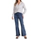 thumbnail image 2 of INSPIRAR CHIC Camisas de Manga Larga Estampadas de los Años 50 para Mujeres con Lunares de Corazón M Blanco Corazón, 2 of 5