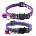 thumbnail image 1 of 2 Pack Reflective Cat Collars with Bell, Safety Quick Release Breakaway Kitten Collars, Adjustable 19-32cm Soft Collars for Cats & Kittens, 1 of 4