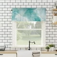 thumbnail image 4 of Hokiten Rod Pocket Curtain Valance, Marble Aqua, Farmhouse Window Valance for Living Room, Bedroom, Kitchen Gradient Gold Aesthetics Abstract Minimalist Art 42"W x 18"L, 4 of 8