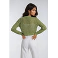 thumbnail image 2 of Forever 21 Open-Knit Crochet Sweater, Color-Grass Green, Size-S, 2 of 6