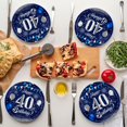 thumbnail image 5 of Jestar 96Pcs 40th Birthday Party Plates and Napkins Party Supplies Navy Blue Silver, 5 of 5