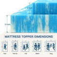 thumbnail image 3 of 2 Inch Queen(60"x80") Memory Foam Mattress Topper, Cooling Gel Ventilated Design for Pressure Relief, CertiPUR-US Certified, 3 of 11