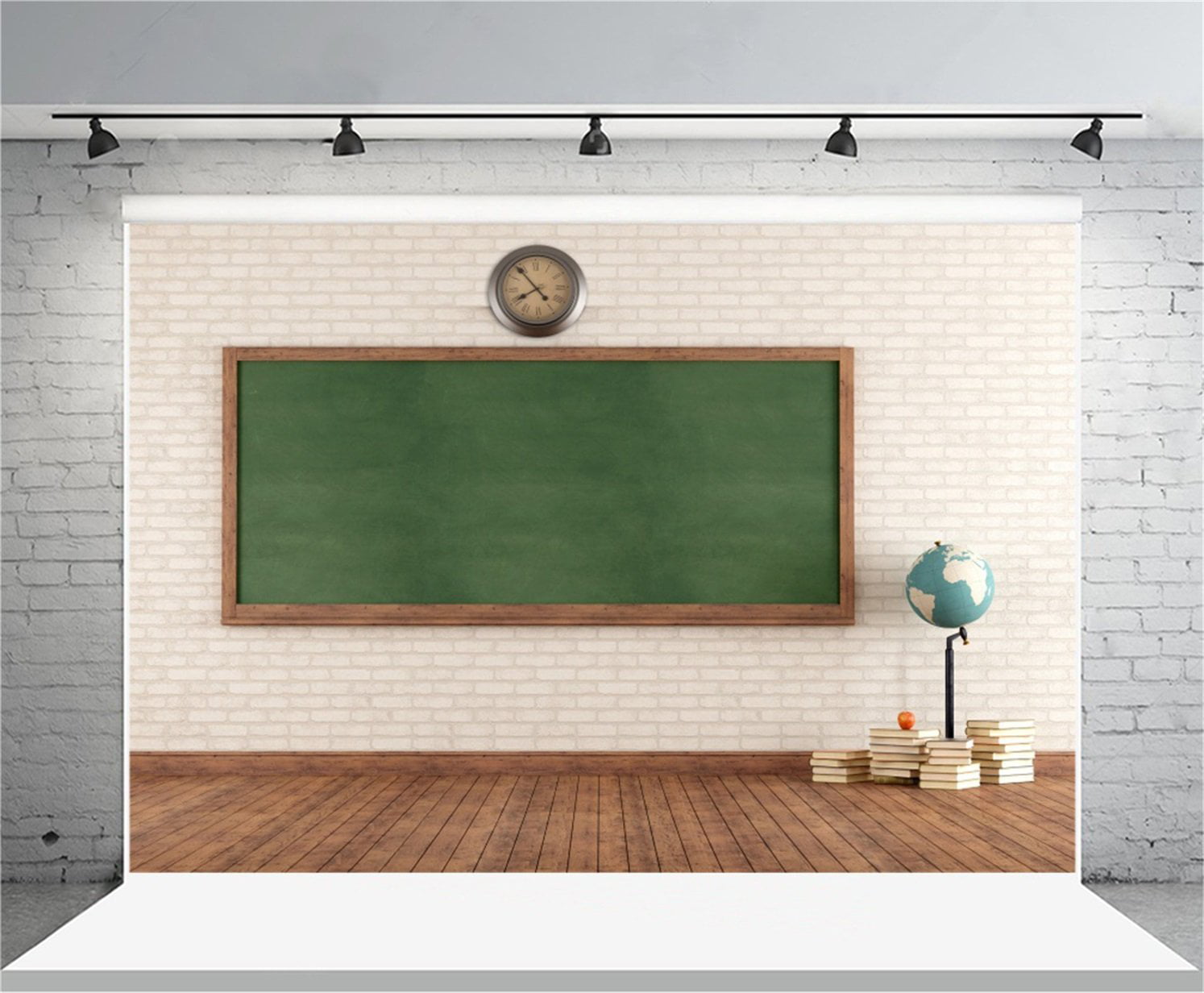 GreenDecor Polyster 7x5ft Classroom Backdrop Blackboard Photography