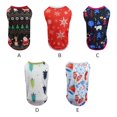 thumbnail image 2 of Aosijia Puppy Clothes Christmas Print Pet Dog Vest Clothes with Bowknot for Small Dog Holiday Festival Costume Decoration (B), 2 of 6