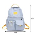 thumbnail image 2 of Woman Backpack Contrast Color Fashion Travel Bookbags for Outdoor Sport (Blue), 2 of 8