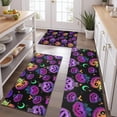 thumbnail image 2 of Neon Halloween Pumpkin Pattern Kitchen Rugs Sets Of 3,Kitchen Runner Rugs Non Skid Washable,Decorative Kitchen Floor Mats for Kitchen,Sink,Laundry,17"x30"+ 17"x47" + 17"x59", 2 of 6