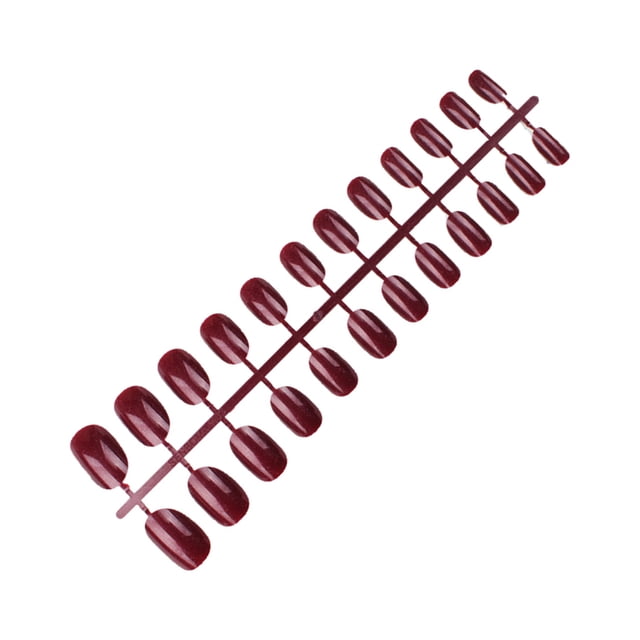 Vogacara 24 piezas de uñas postizas de ataúd sólidas usables ordenadas DIY Artificial exquisita novela personalidad uñas acrílicas para amantes de la Juegos de manicura Tipo11 Vogacara CE011417-11