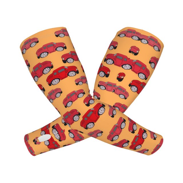 Balery Red Cars Mangas Refrescantes para Brazos para Hombre y Mujer – Transpirables y Absorbentes de Humedad para Mujeres, Hombres y Niños