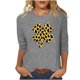 thumbnail image 3 of TaTaai Women St. Patrick's Print Crew Neck 3/4 Sleeve Black T-Shirt Loose Casual Top Ladies Spring Street Wear Lightweight Breathable Non-See-Through No Fading Soft Top Gift, 3 of 7