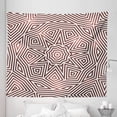 thumbnail image 1 of Geometric Tapestry, Radiant Celtic Baroque Patterns with Diagonal and Triangular Geometric Shapes Boho, Fabric Wall Hanging Decor for Bedroom Living Room Dorm, 5 Sizes, Brown Beige, by Ambesonne, 1 of 1