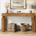 thumbnail image 5 of Tribesigns Solid Wood Console Table for Entryway, Narrow Farmhouse Couch Table Behind Sofa, for Entrance, Foyer, Living Room, 60-Inch, Rustic Brown, 5 of 12