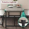 thumbnail image 3 of QinaQin Modern Industrial 3-Piece Dining Table Set, 44.4 Inch Table with 2 Benches for Small Spaces, 3 of 8