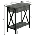 thumbnail image 5 of Convenience Concepts Tucson Flip Top End Table with Charging Station and Shelf, Cement/Black, 5 of 10