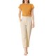 thumbnail image 2 of INSPIRAR CHIC Blusa de Verano para Mujeres con Estampado de Puntos, Cuello de Volantes, Botones, Talla S, Amarillo Oscuro, 2 of 7