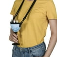 thumbnail image 5 of Beautyflier Stem Wine Glass Insulator with Adjustable Neck Strap for Wine Walk Wine Tasting Festival Event, Blue Marble, 5 of 7