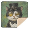 thumbnail image 6 of WOBOGO Handsome Milk Cow Cat Baby Playmats Extra Large Waterproof Rollable Activity Pads for Toddlers 50×50inch, 6 of 7