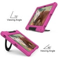 thumbnail image 3 of Dteck Kids Case for Samsung Galaxy Tab A8 10.5 inch 2022 SM-X200/SM-X205/SM-X207, Lightweight EVA Kids Friendly Shockproof 360 Rotating Grip Handle Folding Stand Cover - Rose, 3 of 6