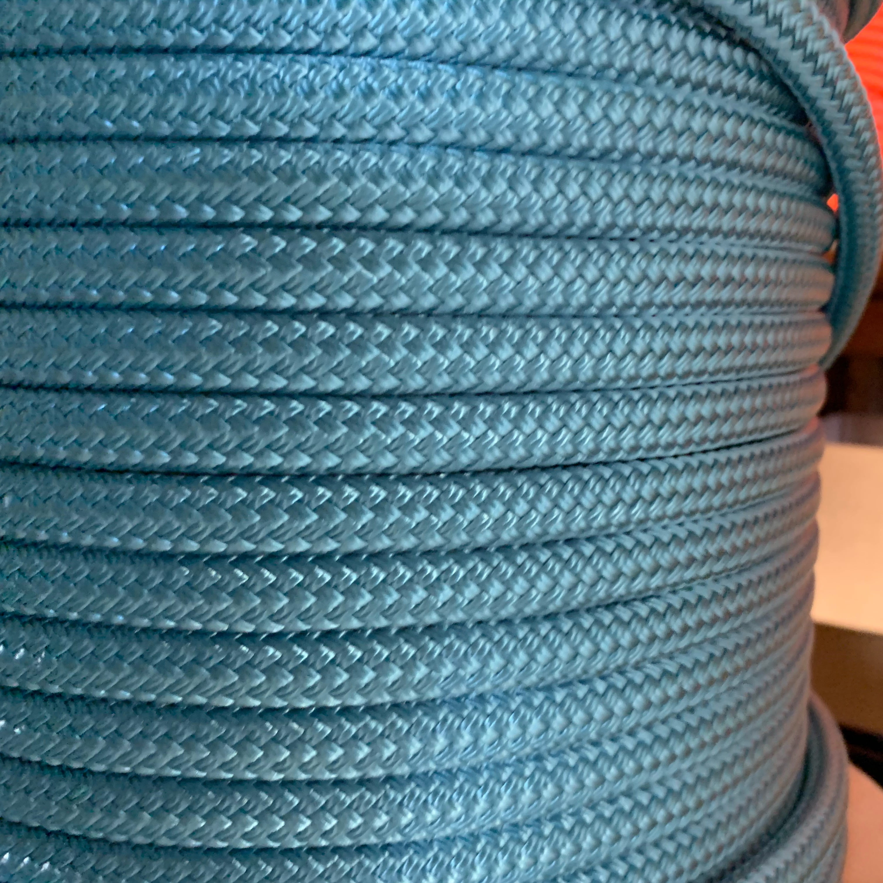 Sailboat Rigging Rope 1/4" x 100' Blue/White Double Braided Sheet Halyard Line 