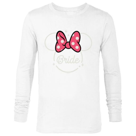 Disney Minnie Mouse Bride Head Icon Magic Wedding Honeymoon- Long Sleeve T-Shirt for Men - Customized-White