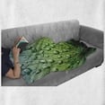 thumbnail image 6 of Flower Soft Flannel Fleece Throw Blanket, Floral Theme Macro Photo of Dandelion with Water Drops Digital Image Print, Cozy Plush for Indoor and Outdoor Use, 70" x 90", Fern Green, by Ambesonne, 6 of 6