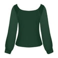 thumbnail image 4 of gakvbuo Plus Size Pullover Sweaters For Women Long Sleeve Sweatshirts Fall Tunic Tops Women Summer Long Sleeve Solid Color Sexy Lace Casual Blouse Tops, 4 of 8