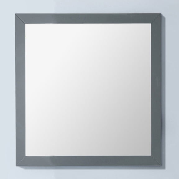 Miseno Mm-Fem30 30" W X 30" H Square Framed Bathroom Wall Mirror - Grey
