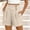 Beige, variant on Casual Shorts For Women Summer Button Detail Pocket Elastic Waist Beach Trip Resort Lounge Casual Daily Wear Easy Style Easy Pull On Style Daily Outfit Ready Pink 3XL