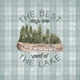 thumbnail image 3 of Medley, Elizabeth 12x12 Black Modern Framed Museum Art Print Titled - The Best Days Are Spent At The Lake, 3 of 5