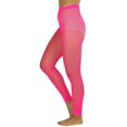 thumbnail image 6 of ToBeInStyle Women's Spandex Fishnet Cuffed Ankle Footless Tights - Hot Pink - One Size, 6 of 7