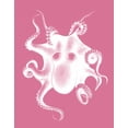 thumbnail image 2 of Fab Funky 12x14 White Modern Wood Framed Museum Art Print Titled - Octopus White on Pink c, 2 of 4
