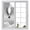 Gray, variant on Hot Air Balloon Window Privacy Film, Vintage Sky Clouds Rustic Nostalgic Frosted Glass Window Clings Static Cling UV Heat Blocking Reusable Door Sticker for Bathroom 17.7 x 39.3 Inch