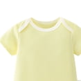 thumbnail image 3 of Umfun Baby Short Sleeve Solid Color Bodysuit Soft Cotton Onesie One-Piece Romper for Newborn Infant Boys Girls Daily Wear, 3 of 6