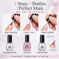 thumbnail image 6 of Morovan Modern Muse Nail Polish Set with 2-in-1 Base & Top Coat, 6 Colors Nude Pink Silvery Purple Glitter Polish kit for Women, 6 of 9
