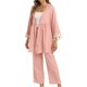 thumbnail image 1 of Traje pantalón musulmán de color liso para mujer - Cintura elástica, conjunto de dos piezas - S-XL, 1 of 3